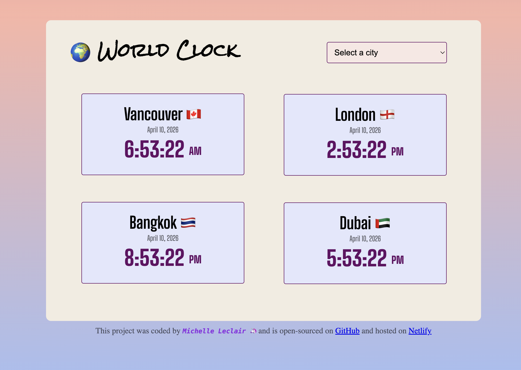 world clock app preview